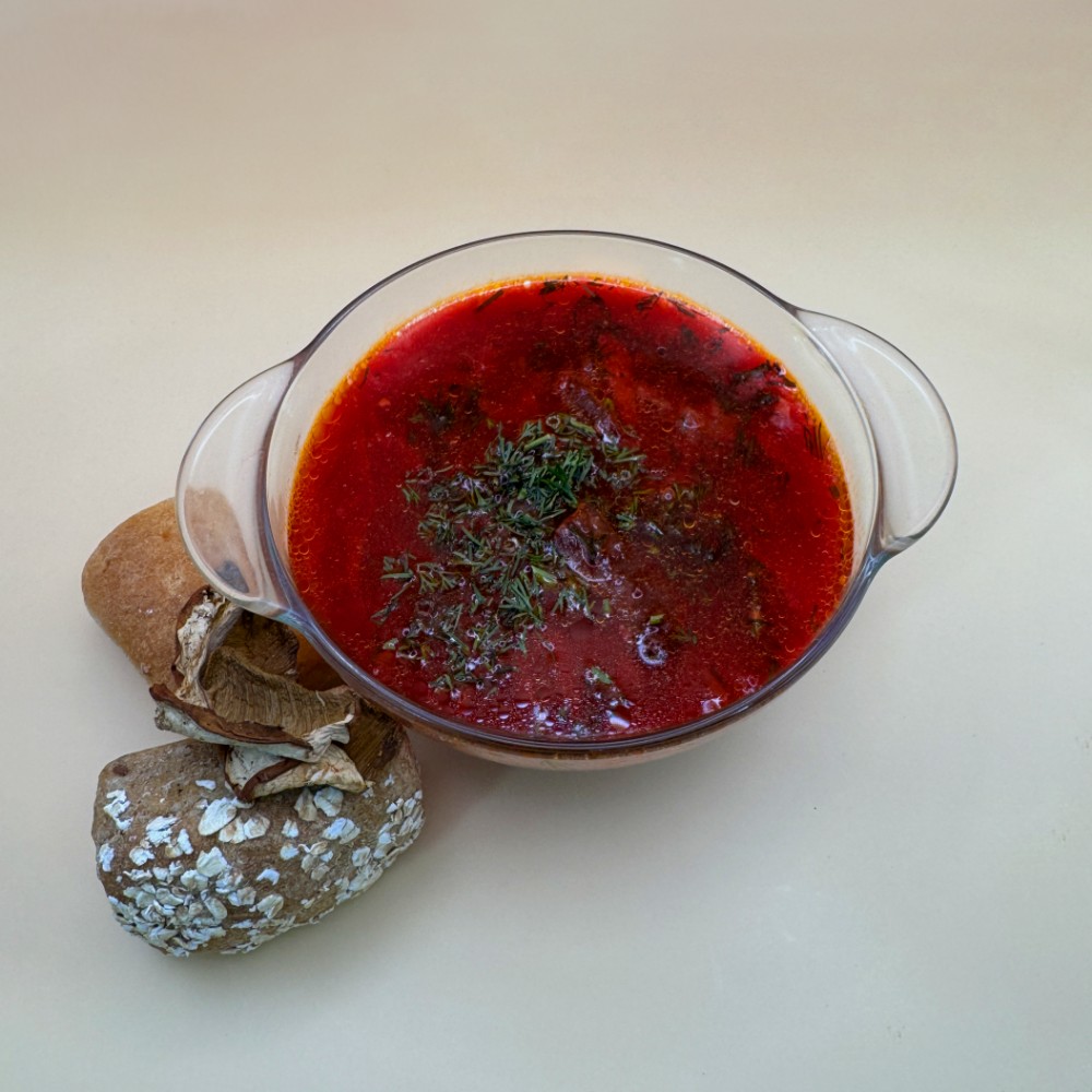 Борщ з лісовими грибами (веган) 